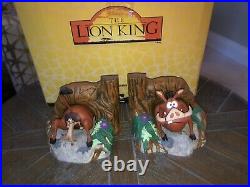 Walt Disney's Lion King Timon and Pumbaa Vintage Bookends Statue Set