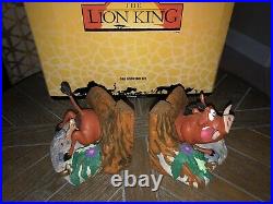 Walt Disney's Lion King Timon and Pumbaa Vintage Bookends Statue Set
