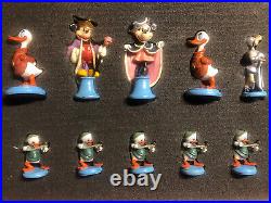 Walt Disney's Pewter Chess Set Mickey Mouse Rare -Vintage -Complete