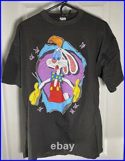 Who Framed Roger Rabbit Vintage Tee Shirt (Walt Disney Production 1987) Clean XL
