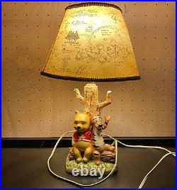 Winnie The Pooh Lamp & Shade Tigger Vintage 1960s Japan Walt Disney Productions